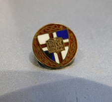 Sterling Silber Vintage Schwesternschaft Brüderlichkeit Pin Emaille Schild Kreuz