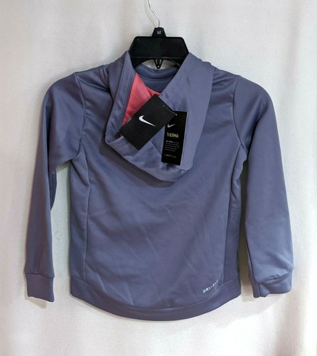 Nike Girl's Ashen Slate Therma Tunic Hoodie (36D705-U9E) Sizes 4/5/6/6X - Picture 3 of 4