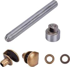 20Sets Boot Lace Hooks Kit Brass Shoes Eyelets Buckles and Press Stud Tools with