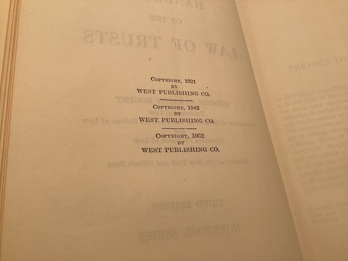 Bogert on Trusts by George G Bogert 3rd Edition - 1952 Hornbook Series - Picture 7 of 10