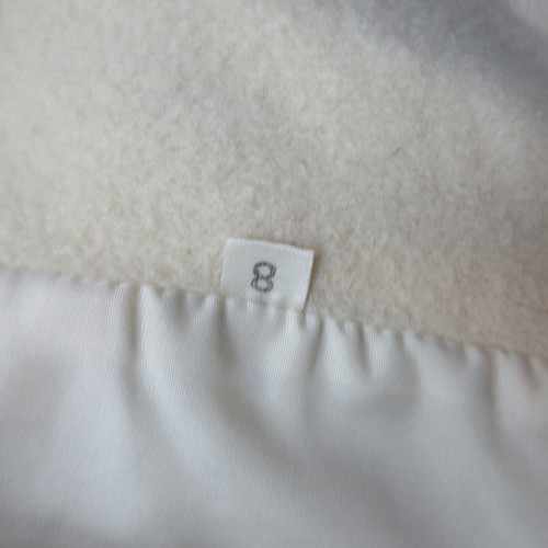 VINTAGE Planet Coat Womens UK 8 Off White Wool Rich Pockets England Made EU 36 - Picture 8 of 13