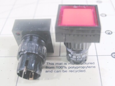 EAO 61 Series, Illuminated RED Lens Push Button Switch Actuator # 61-1350.0