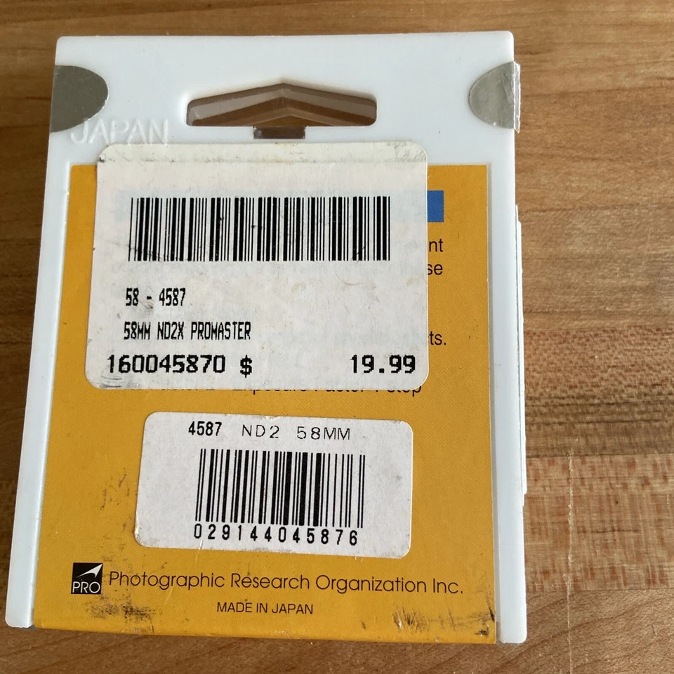 Promaster 58mm Camera Filter ND 2X New In Package Japan - Image 2 of 2