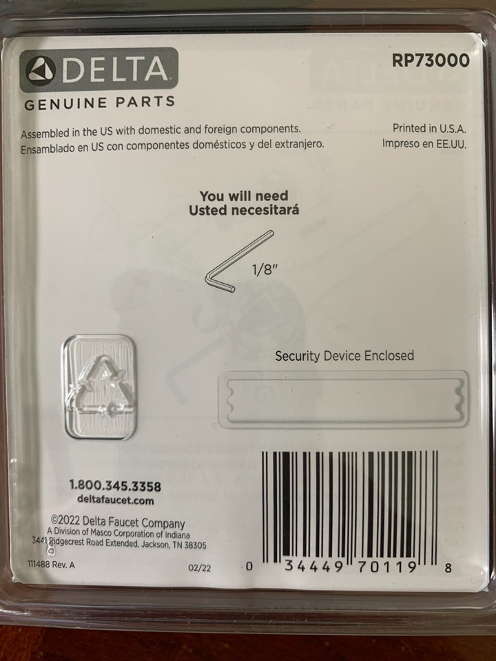 Delta Kitchen Faucet Cartridge RP73000 eBay