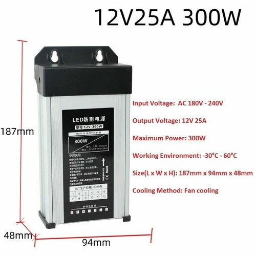 5V 12V 24V LED Rainproof Regulated Switching Power Supply DC Transformer LED - Picture 8 of 16