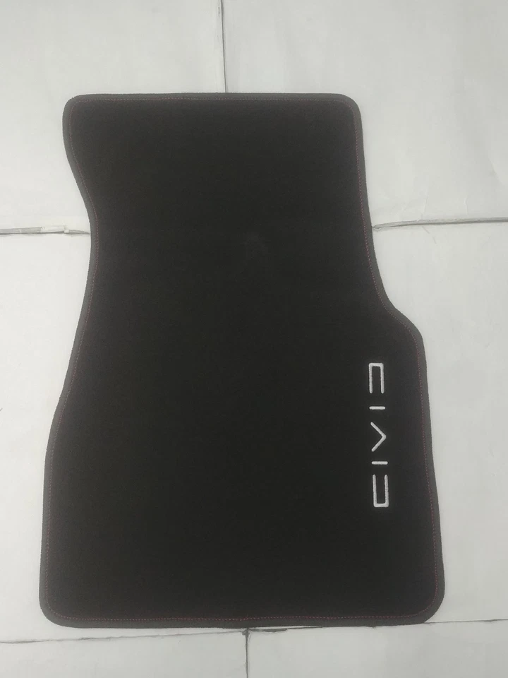 Alfombrillas negras Fit 92-95 Honda Civic 2/3/4 puertas con emblema CIV Foto 3 de 4