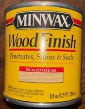 MINWAX PICKLED OAK 260 INTERIOR OIL BASED WOOD FINISH STAIN 1/2 PINT