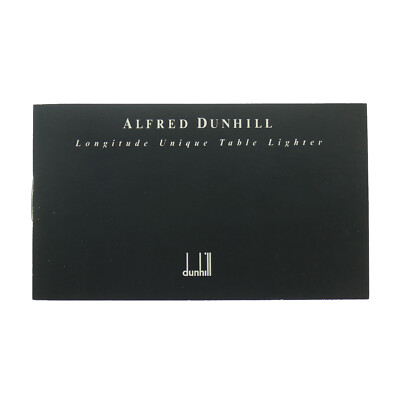 ALFRED DUNHILL LONGITUDE UNIQUE TABLE LIGHTER INSTRUCTIONS MANUAL