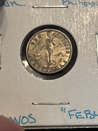 1917 S Philippinen 10 Centavos Silber "feb438" Schild Rückseite U.S. Admin - Bild 7 von 14