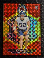 2024 Panini Mosaic Rookies Jonah Elliss /80 Reactive Yellow Mosaic Prizm RC #364