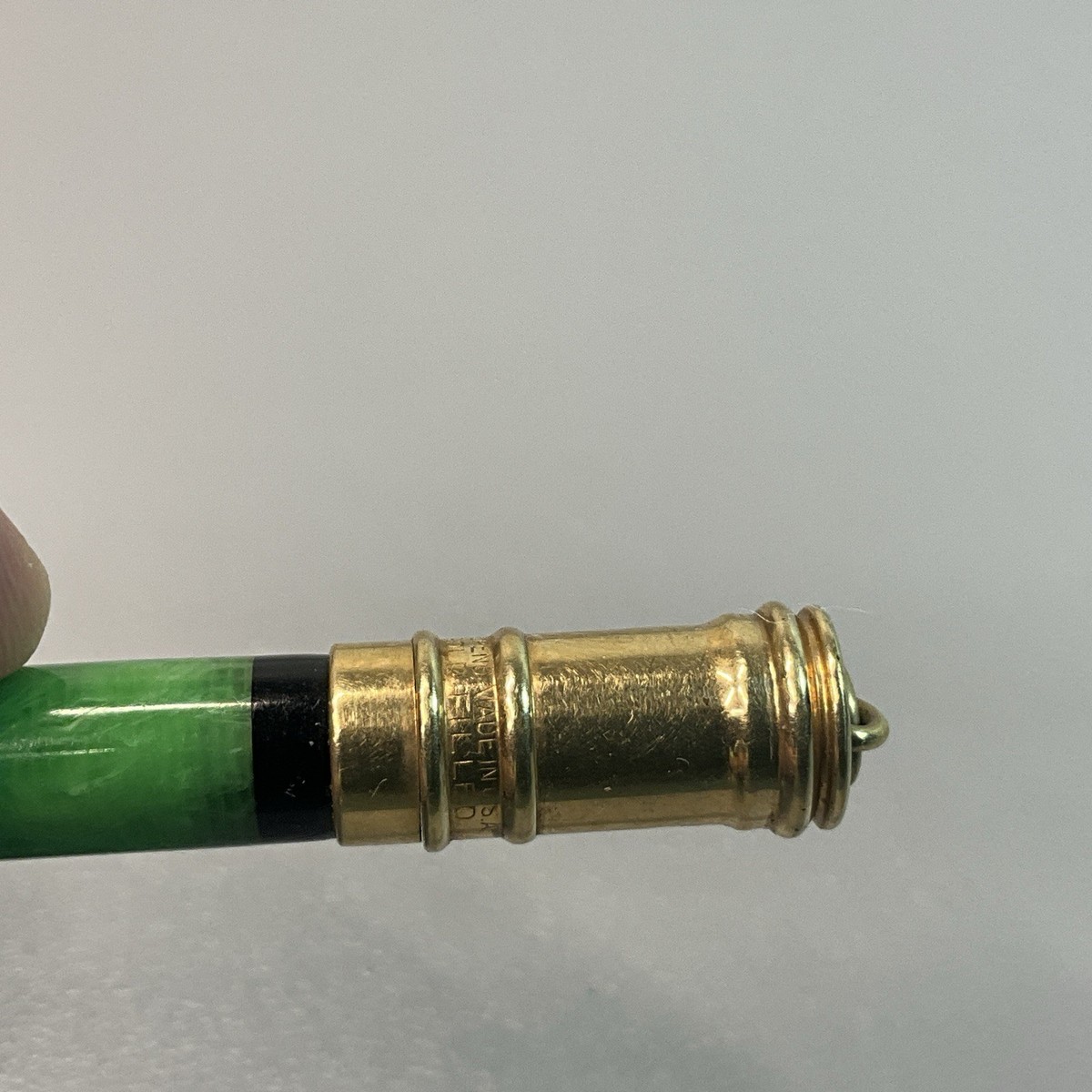 1926 PARKER DUOFOLD JADE GREEN WITH RING TOP. MECHANICAL PENCIL