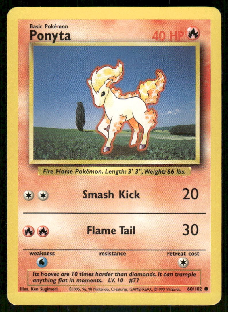 Ponyta 60/102 - Base Set Unlimited - Common LP