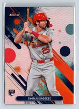 2025 Topps Finest - Common Thomas Saggese #9 (RC) Refractor Cardinals 