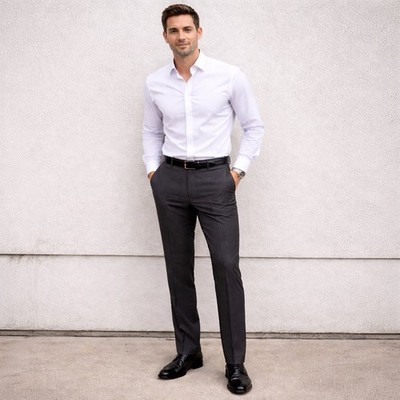 NWT Michael Kors Classic Fit Dress Pant Men 38x32 Gray Stretch Wrinkle Resistant