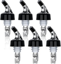 Liquor Bottle Pourers Set of 6 Pourer Pour Spouts 1 oz Measured 30ml, Clear6