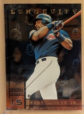 1998 Leaf Rookies & Stars LONGEVITY 82 Sandy Alomar Jr Indians RARE PARALLEL /50