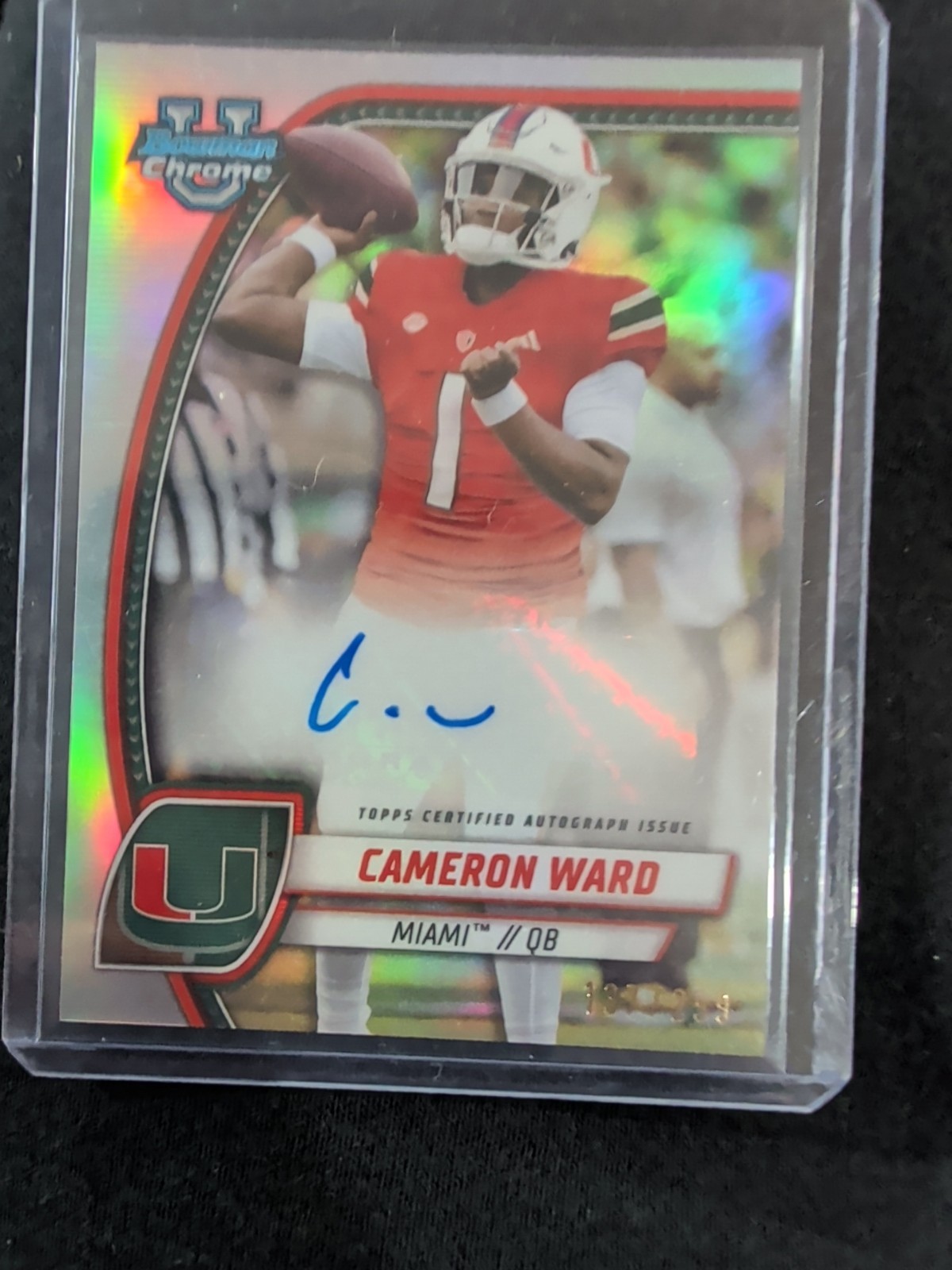 2024 Bowman University Chrome - Chrome Prospect Autographs Cameron Ward #PA-CWA