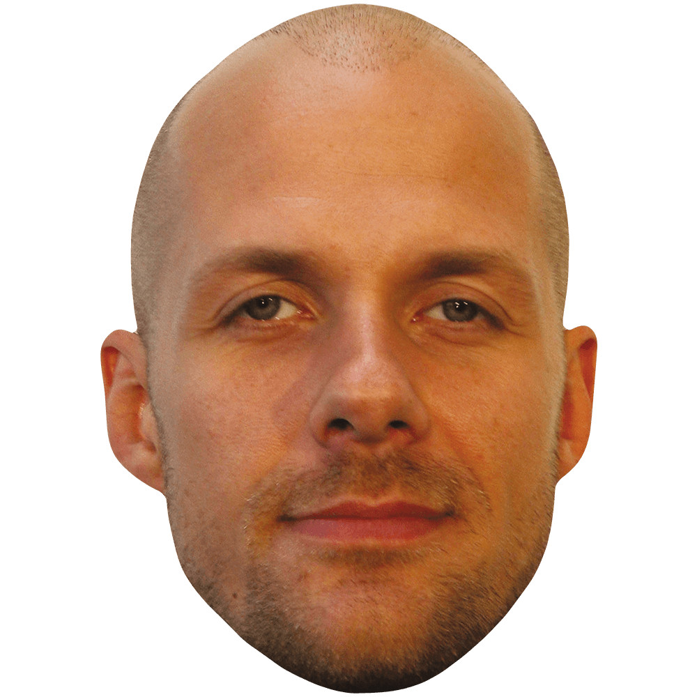 (Stubble) Celebrity Mask, Flat Card Face, Fancy Dress Mask