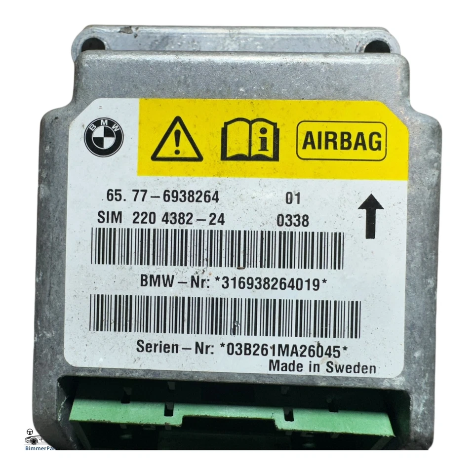 2003 BMW Z4 E85 Roadster Cabrio Safety Information Module Airbag 6938264 - Image 3 of 3