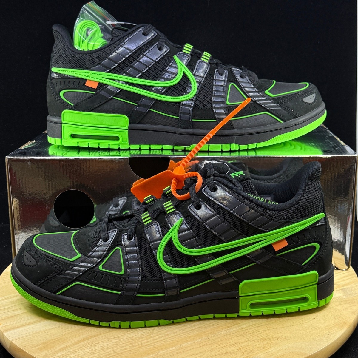 Nike X Off White Air Rubber Dunk Low Sz 14 Green Strike Limited