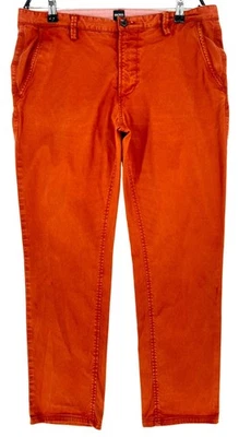 Hugo Boss Chino Slimg Fit Pantalon Pour Homme Rouge Taille W34 L30 - Photo 1/4