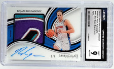 /8 Bojan Bogdanovic Auto Patch FOTL 2022-23 Immaculate Premium Autograph CGC 9