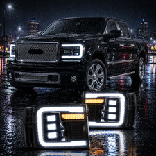 Headlights For 2007-2014 Gmc Sierra 1500 2500hd 3500hd Led Projector Lamp Pair