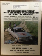 Misc 6062 Article Advertisement 1980 Chevrolet Chevy El Camino Royal Knight