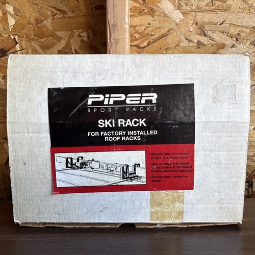 SOPORTES DE ESQUÍ VINTAGE RARO NEGRO PIPER Bloqueo Soporte de techo Montaje en riel - Imagen 5 de 9