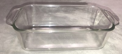 Vintage Pyrex 213-R 1.5qt Clear Glass Meat Loaf Bread Baking Tray 8.5x5x2.5  USA