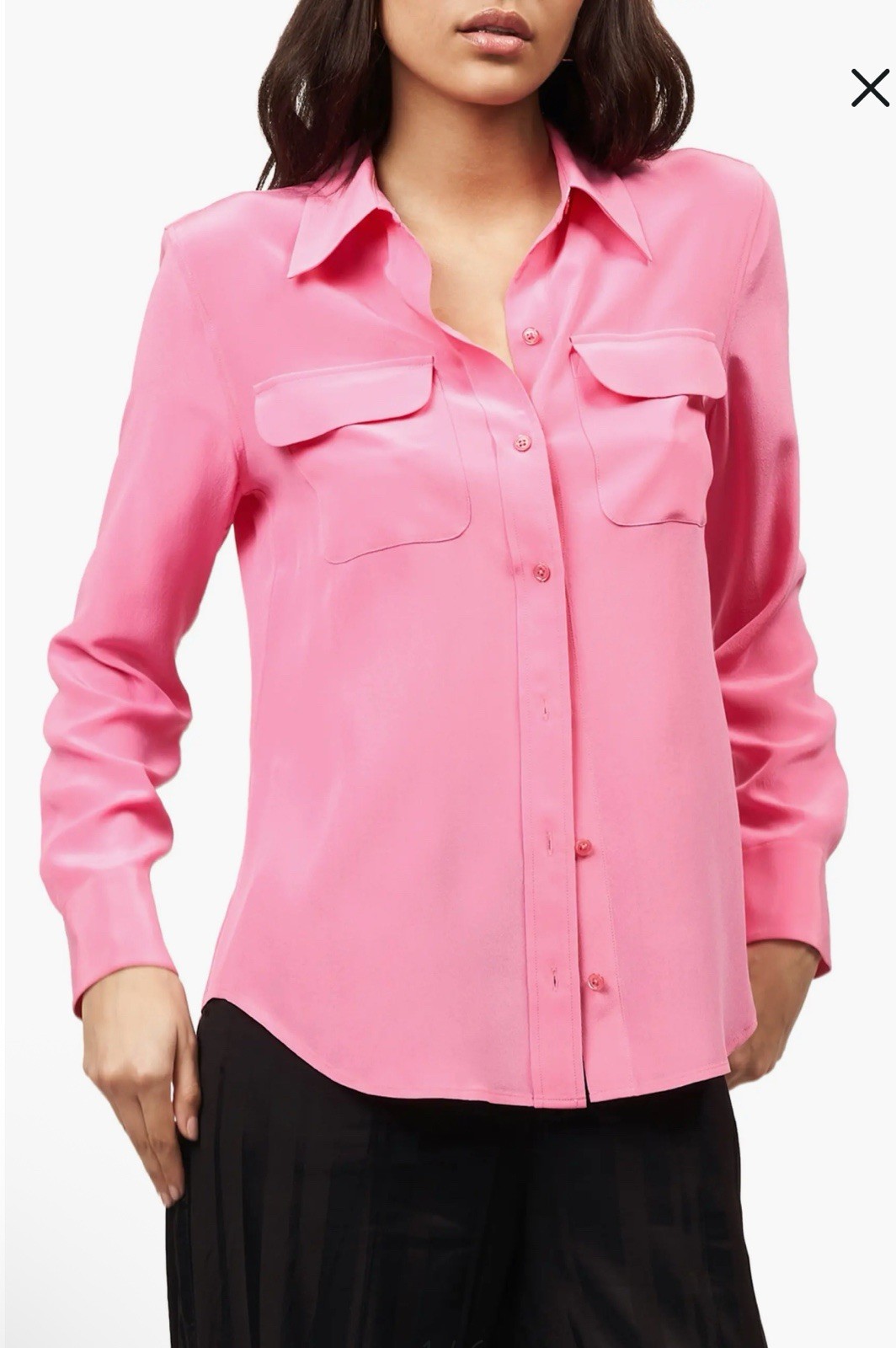 Slim Signature Silk Blouse Size Small Excellent Condition Ho