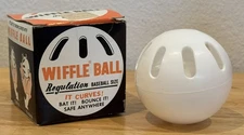 New Vintage Wiffle Ball Regulation Baseball Size It Curves In Original Open Box