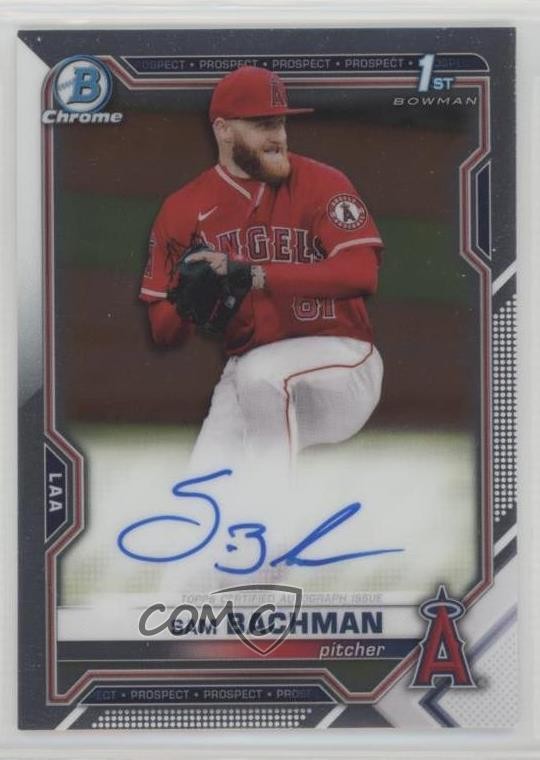 2021 Bowman Draft Chrome Draft Pick Auto Sam Bachman #CDA-SB Auto 13qg