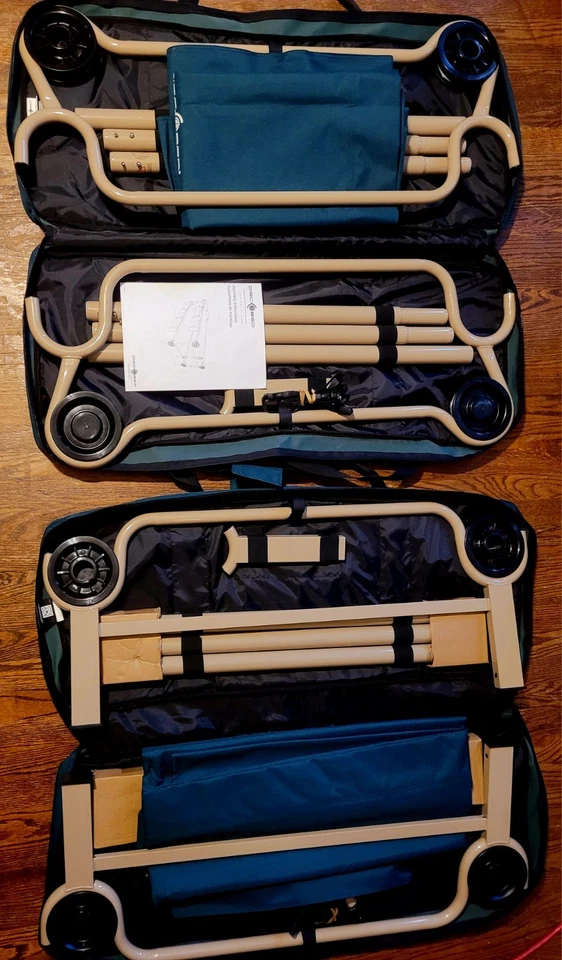 Disco-O-Cama Extra Grande Exterior Convertible 2 Personas Portátil Camping Cunas, Verde Foto 4 de 4