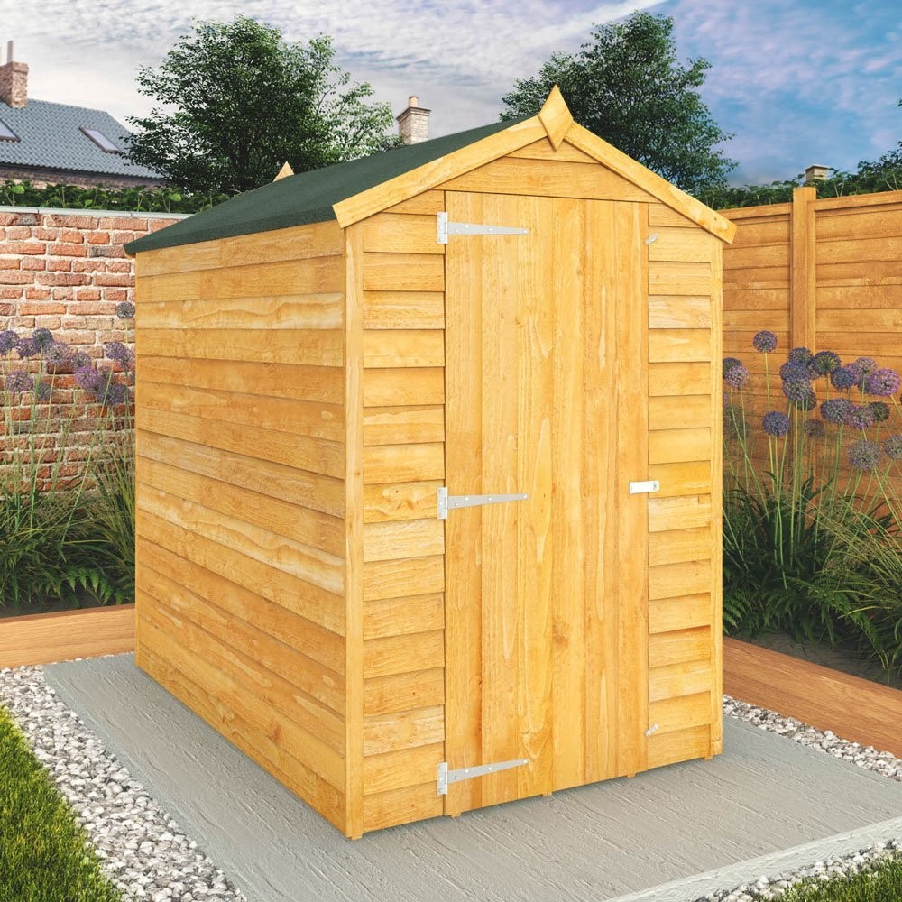 Windowless Ed's 6x4 GARDEN SHED SINGLE DOOR APEX WINDOWLESS FLOOR FELT WOODEN SHEDS 6ft ...