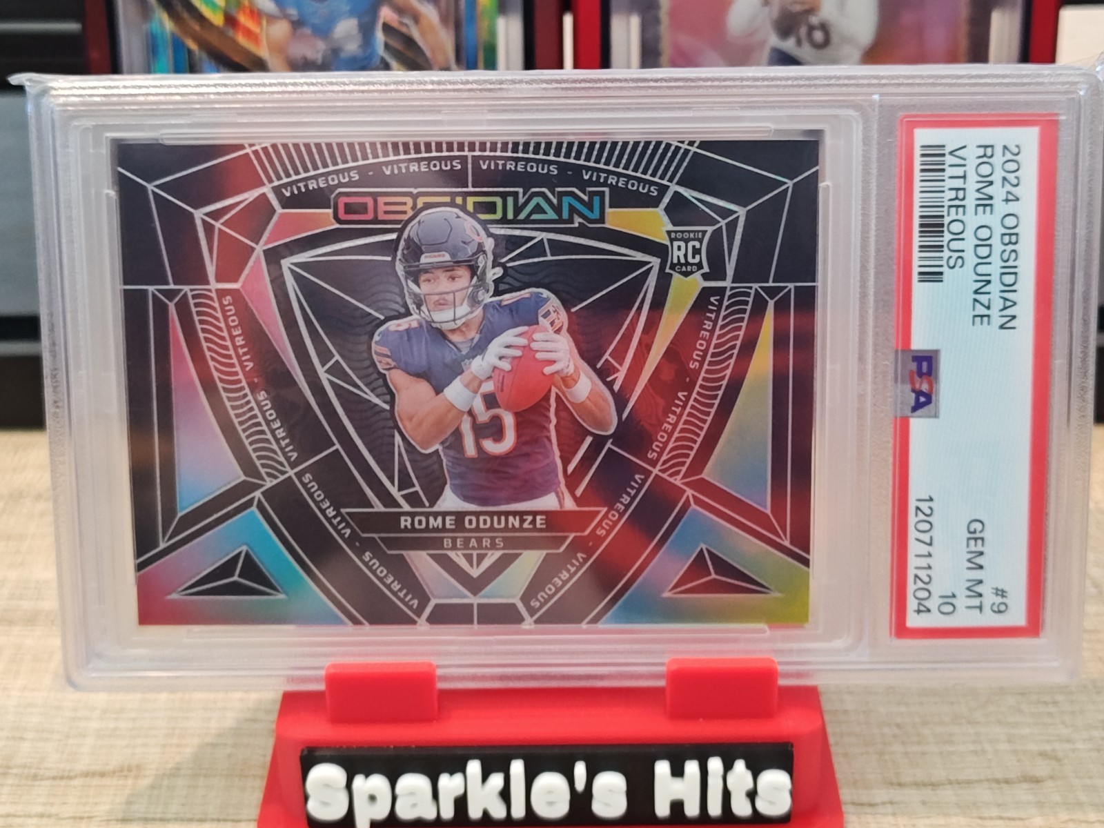 2024 Panini Obsidian - Vitreous Rome Odunze #9 (RC) PSA 10 💎💎 🔥🔥🔥