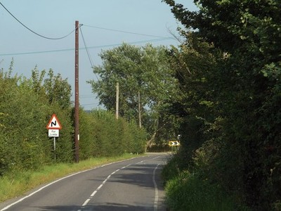 Photo 6x4 Fen Lane, near North Ockendon Fen Lane, approaching a sharp dou c2017