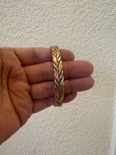 TriColor Copper Magnetic Bracelet 6 max magnets Balance Energy Power Calm Joy RX