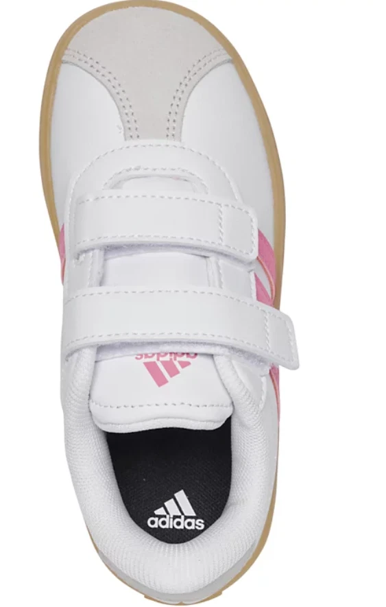 Tenis Adidas VL Court 3.0 para niñas pequeñas - Cierre fácil con correa Foto 3 de 4