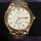 VINTAGE SEIKO GOLD TONE WATCH MEN WATER RESISTANT REF 7N32-0049 "Le Grand Sport"