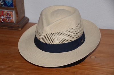 NEU Panamahut Herren original Ecuador Genuine Gr M 57-58 natur hell Bogartstyle