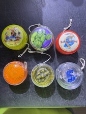 Yo-Yo Yoyo Yo Yo Lot Of 6 The Ned Show Boomerang Marvel Hulk Disney Micky Donald