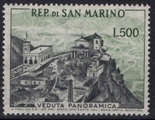 SAN MARINO 1958 VEDUTA 500 LIRE N.475 G.I MNH** CENTRATO