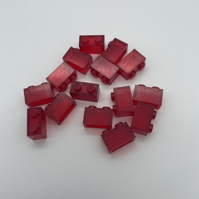 Lego 3065 Trans Red Brick 1x2 Without Bottom Tube 15x 306541, 6244905, 6514263