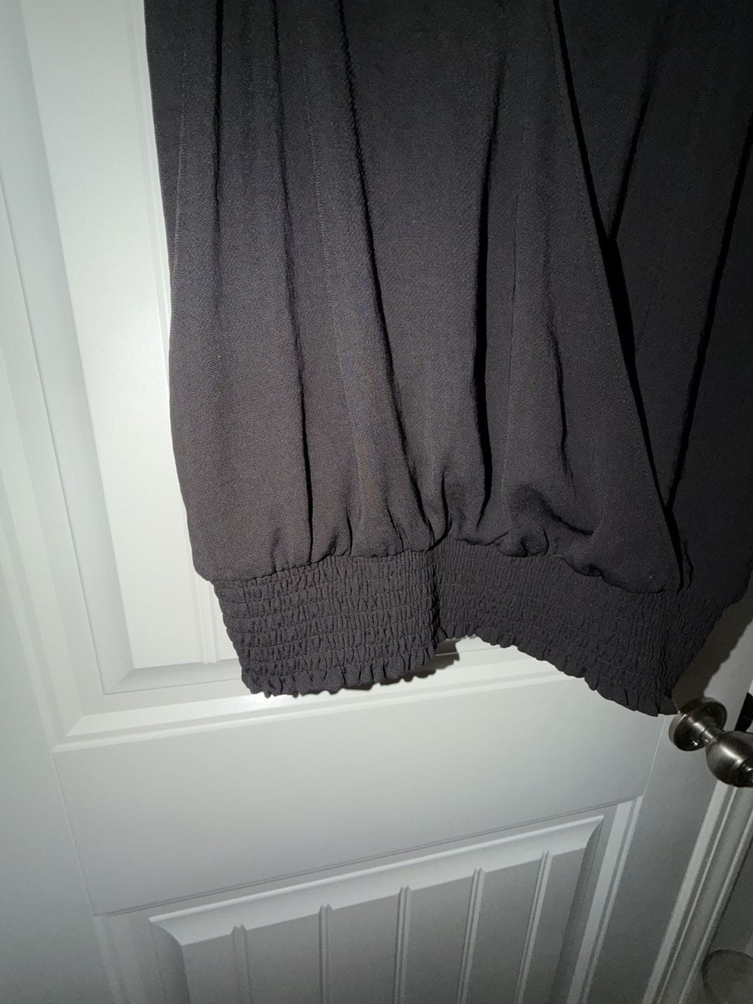 fab'rik Black V-Neck Wrap Camisole with Smocked Hem, photo 3