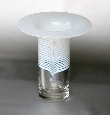 Rosenthal Glas Vase Rhapsody in White Des. Nanny Still H.~20,5cm,~1,7kg,~Vintage