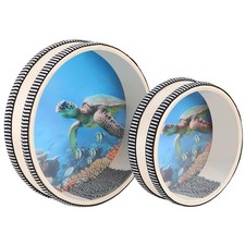 Wave Bead Ocean Drum Sea Sound Drum with Hardwood Shell Sound Healing Instrum...