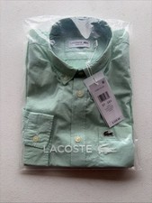 Lacoste Men's Long Sleeve Checked Gingham Button-Down Shirt Size 38-S NWT