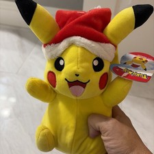 2006 Pokemon Center Santa Hat Sitting Pikachu 10 Christmas Edition Plush Rare