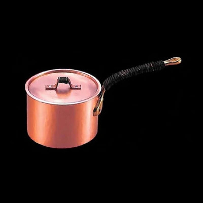 Koubou Aizawa Pure Copper Hammered Akemi Wrapped Single Handled Pot From Japan